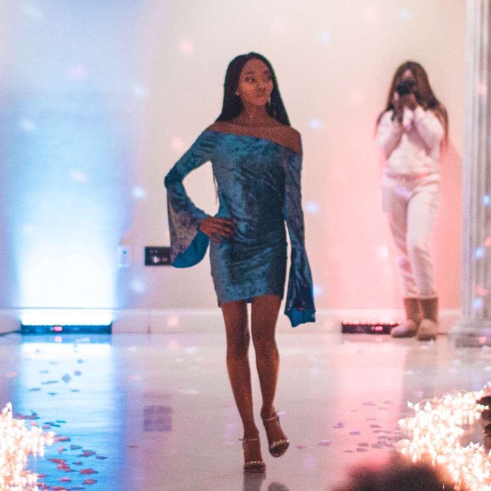 Blue party dress